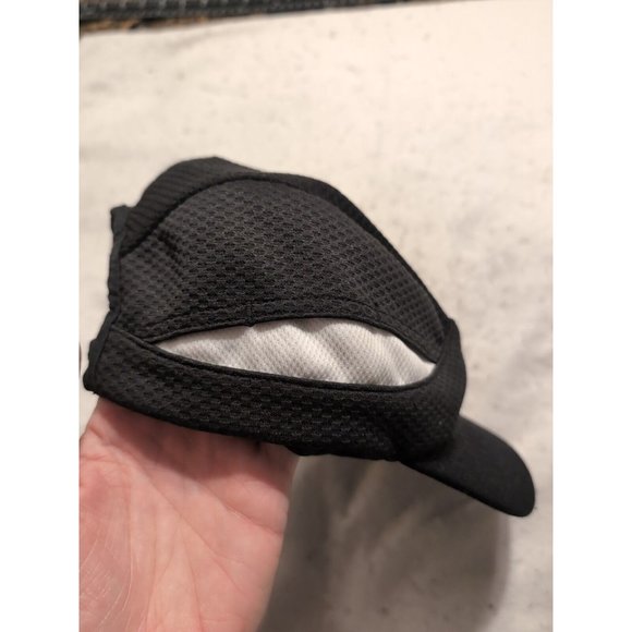 Fila Sport Mesh Solid Runner Tennis Cap One Size Black Multi Panel - Picture 3 of 6